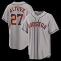 seanshop Houston Astros #27 Jose Altuve Gray  Road Replica Jersey