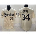 seanshop Boston Red Sox #34 David Ortiz Cream  Gothic Vapor Limited Stitched Jersey