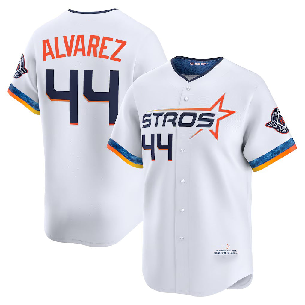 seanshop Houston Astros #44 Yordan Alvarez White  2025 City Connect Limited Player Jersey