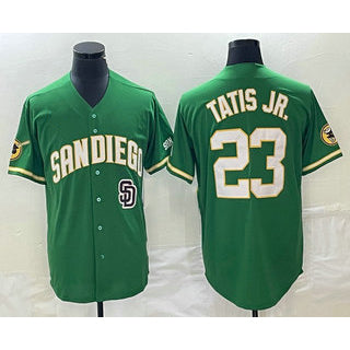 seanshop  San Diego Padres #23 Fernando Tatis Jr Green  Cool Base Stitched Jersey 2