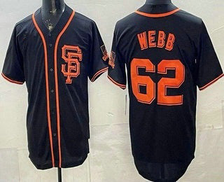 seanshop  San Francisco Giants #62 Logan Webb Black  Limited Jersey