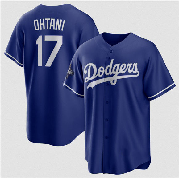 seanshop Los Angeles Dodgers #17 Shohei Ohtani Blue  2025 World Series Champions Stitched Jersey