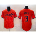 seanshop Houston Astros #3 Jeremy Pena Orange  2025 City Connect With Texas Patch Limited Stitched Jersey