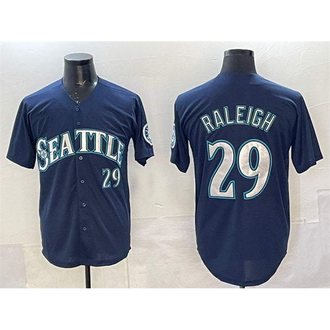 seanshop  Seattle Mariners #29 Cal Raleigh Navy  Limited Stitched jersey