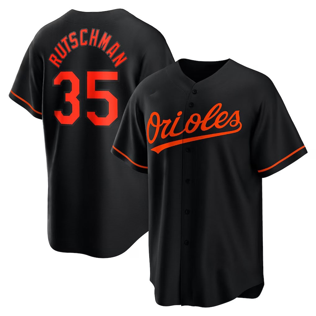 seanshop Baltimore Orioles #35 Adley Rutschman Black  Alternate Replica Player Jersey
