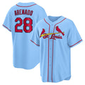 seanshop  St. Louis Cardinals #28 Nolan Arenado Light Blue  Alternate Official Replica Player Jersey