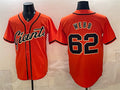 seanshop  San Francisco Giants #62 Logan Webb Orange  Cool Base Stitched Jersey