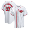 seanshop Cincinnati Reds #37 Tyler Stephenson White  Home Replica Jersey