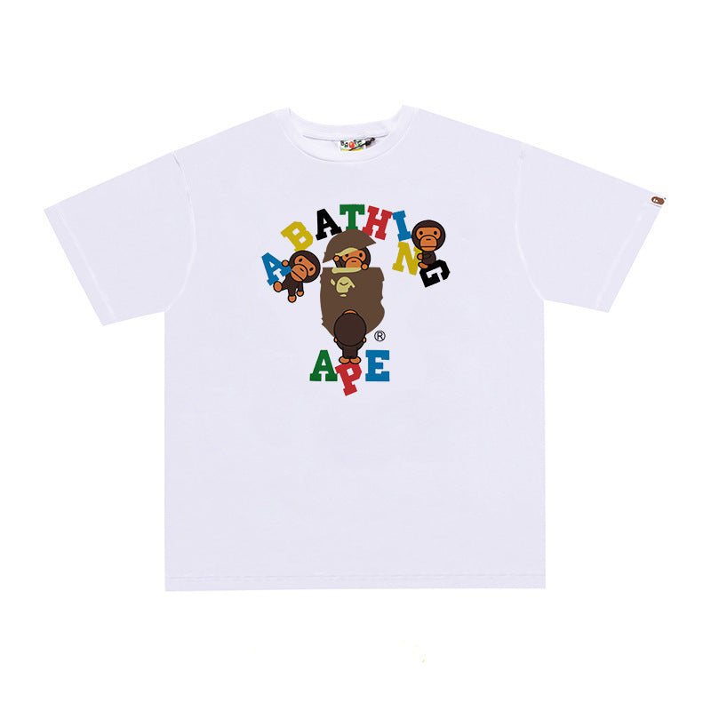 T-shirts high-end trendy short-sleeve short-sleeve unisex letter print