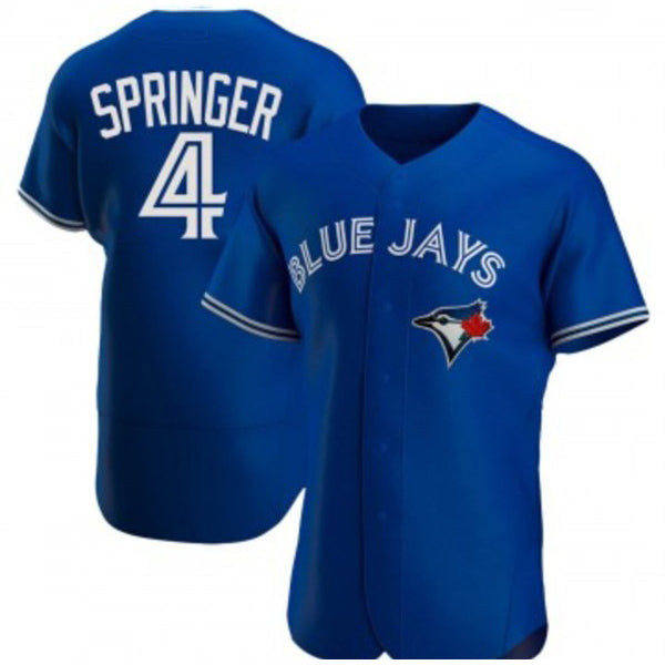 seanshop   Toronto Blue Jays #4 George Springer Royal  Flex Base Stitched Jersey
