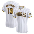 seanshop  San Diego Padres #13 Manny Machado White  Home Elite Jersey