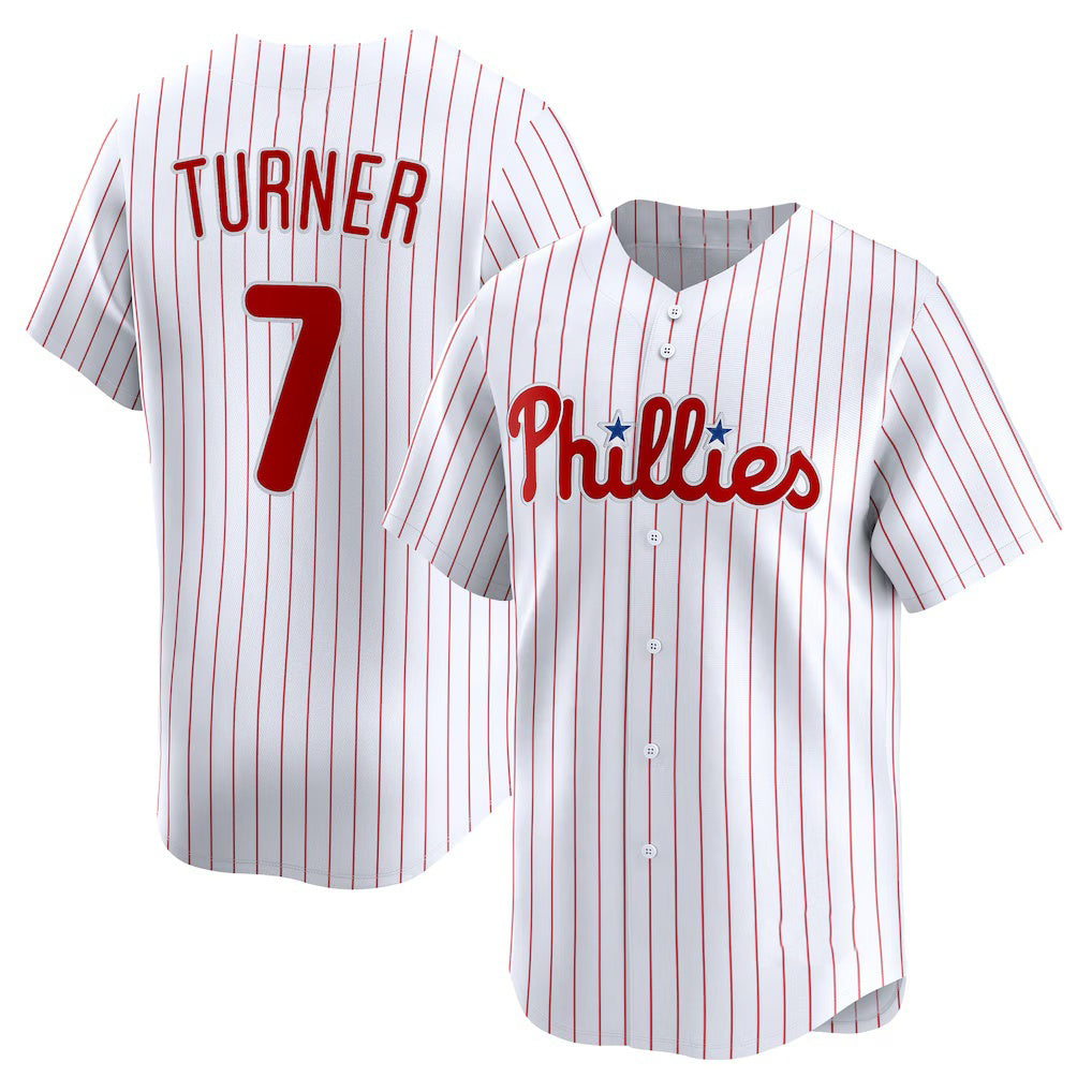 seanshop  Philadelphia Phillies #7 Trea Turner White  Home Limited Player Jersey