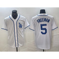 seanshop Los Angeles Dodgers #5 Freddie Freeman White  Cool Base Stitched Jersey