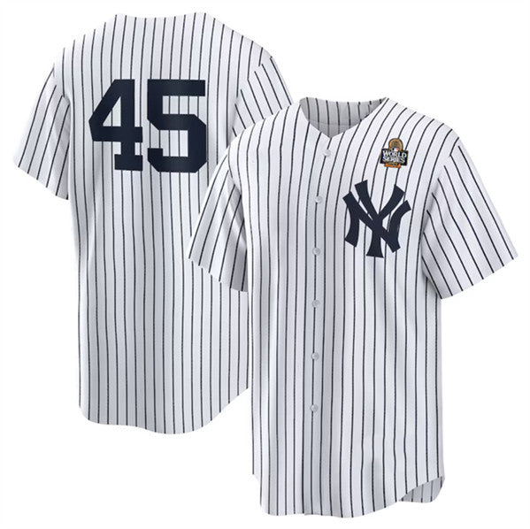 seanshop  New York Yankees #45 Gerrit Cole White  2024 World Series Cool Base Stitched Jersey