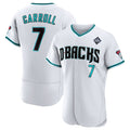 seanshop  Arizona Diamondbacks #7 Corbin Carroll White  2023 World Series Flex Base Stitched Jersey
