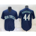seanshop  Seattle Mariners #44 Julio Rodriguez Navy Blue  Stitched Cool Base Jersey