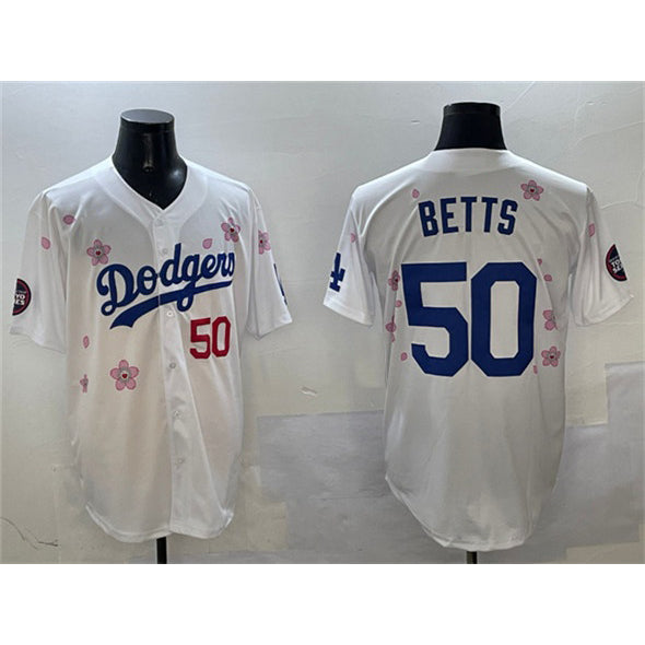 seanshop Los Angeles Dodgers #50 Mookie Betts White  2025 Tokyo Series Limited Stitched Jersey