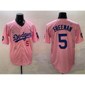 seanshop Los Angeles Dodgers #5 Freddie Freeman Pink  2025 Tokyo Series Limited Stitched Jersey