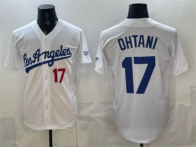 seanshop Los Angeles Dodgers #17 Shohei Ohtani White  Alternate Stadium Stitched Jersey