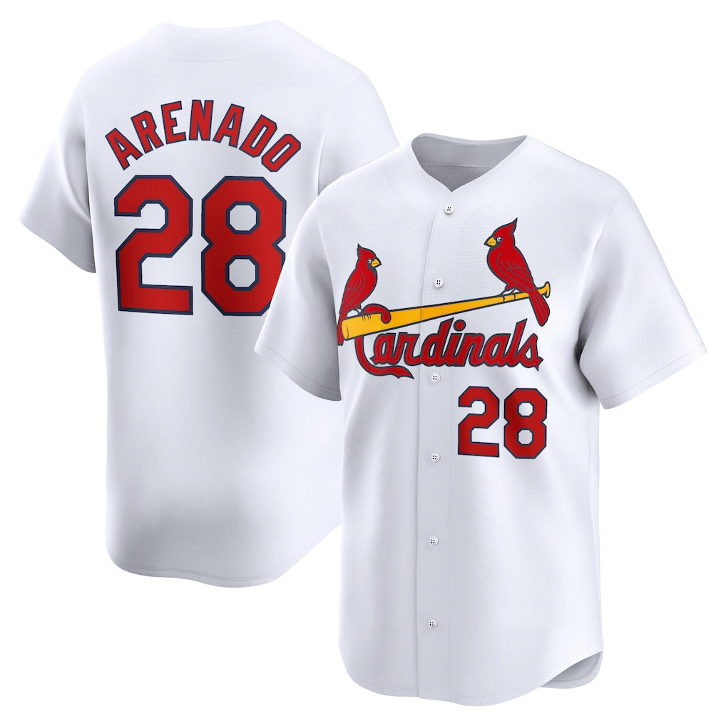 seanshop  St. Louis Cardinals #28 Nolan Arenado White  Home Limited Player Jersey