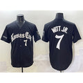 seanshop  Kansas City Royals #7 Bobby Witt Jr. Black  'Gothic Crown Edition' Vapor Premier Limited Stitched Jersey