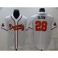 seanshop Atlanta Braves #28 Matt Olson 2022 White Gold  World Series Champions Program Cool Base Stitched Jersey