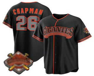 seanshop  San Francisco Giants #26 Matt Chapman Black  2026 Alternate Stadium Stitched Jersey