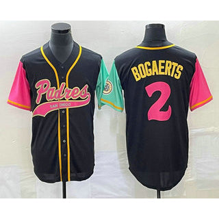seanshop  San Diego Padres #2 Xander Bogaerts Black  NEW 2023 City Connect Cool Base Stitched Jersey 2