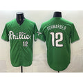 seanshop  Philadelphia Phillies #12 Kyle Schwarber Green  Limited Stitched Jersey