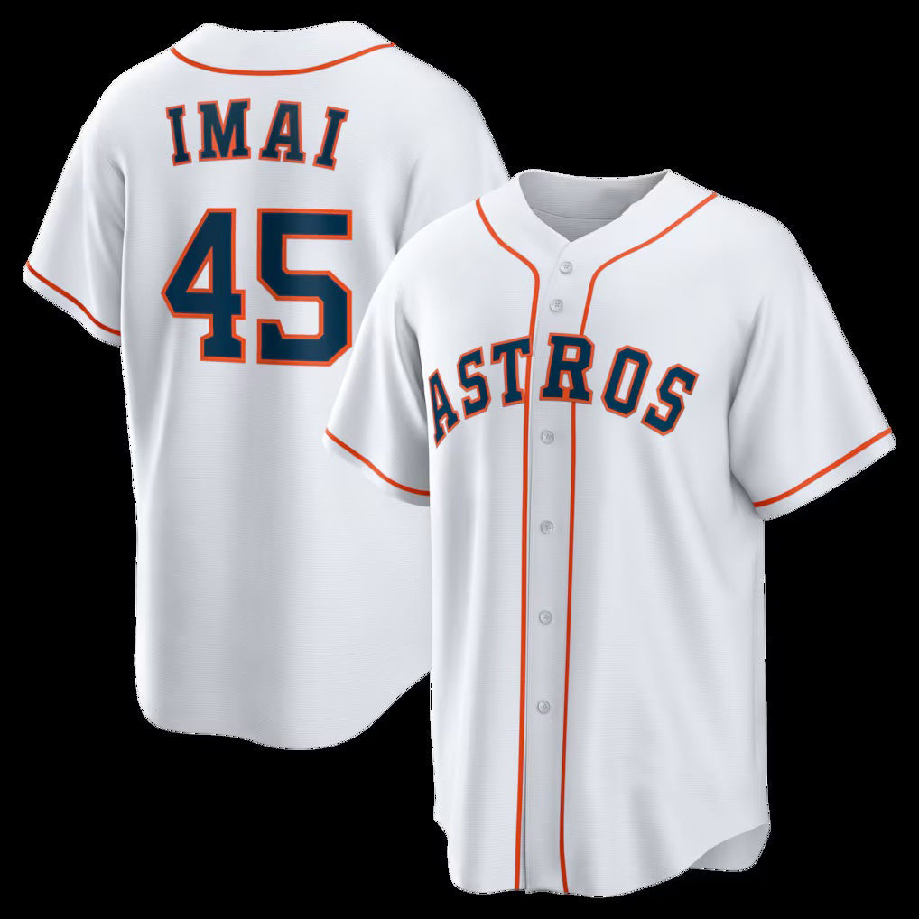 seanshop Houston Astros #45 Tatsuya Imai White  Home Replica Jersey