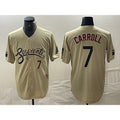 seanshop  Arizona Diamondbacks #7 Corbin Carroll Number 2021 Gold  City Connect Cool Base Stitched Jerseys