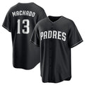 seanshop  San Diego Padres #13 Manny Machado Black  Lights Out Limited Stitched Jersey