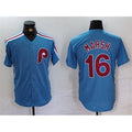 seanshop  Philadelphia Phillies #16 Brandon Marsh Blue  Cool Base Stitched Jersey