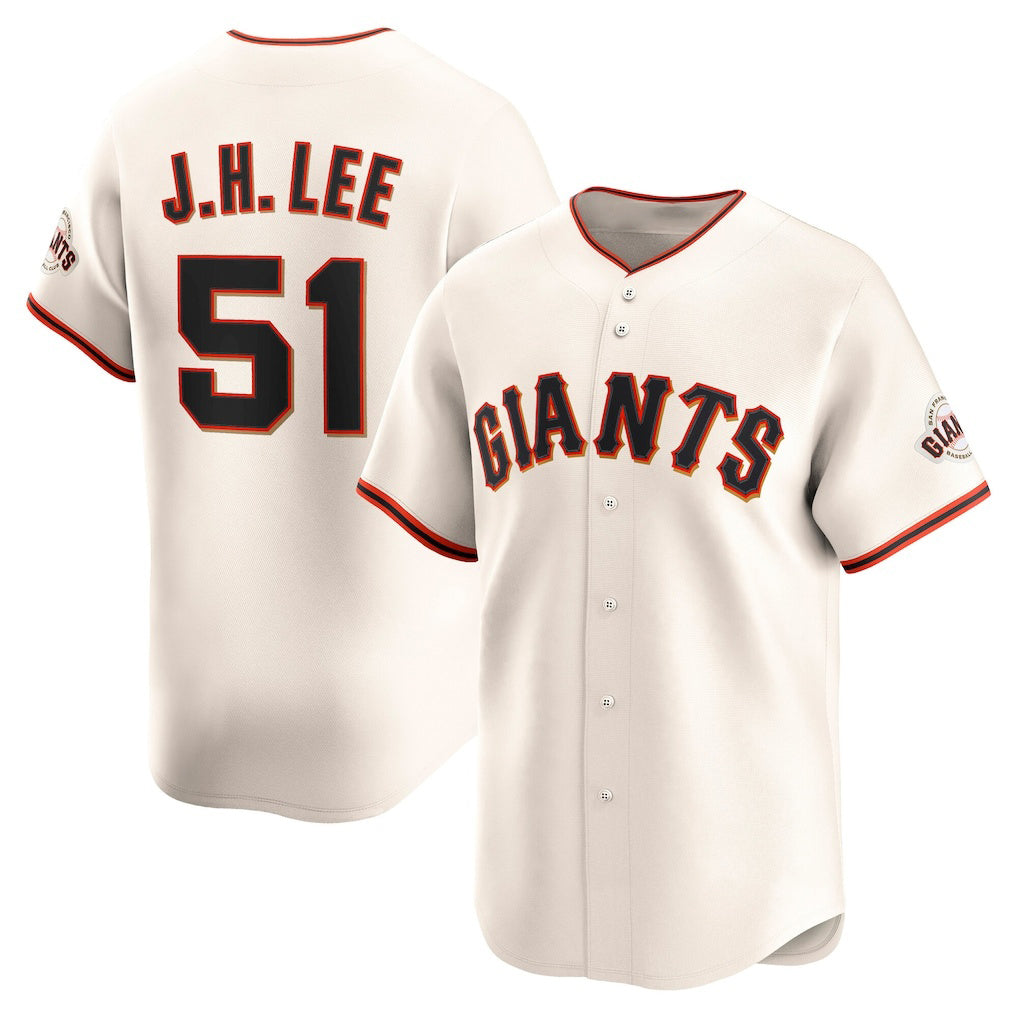 seanshop  San Francisco Giants #51 Jung Hoo Lee Cream  Home Limited Player Jersey