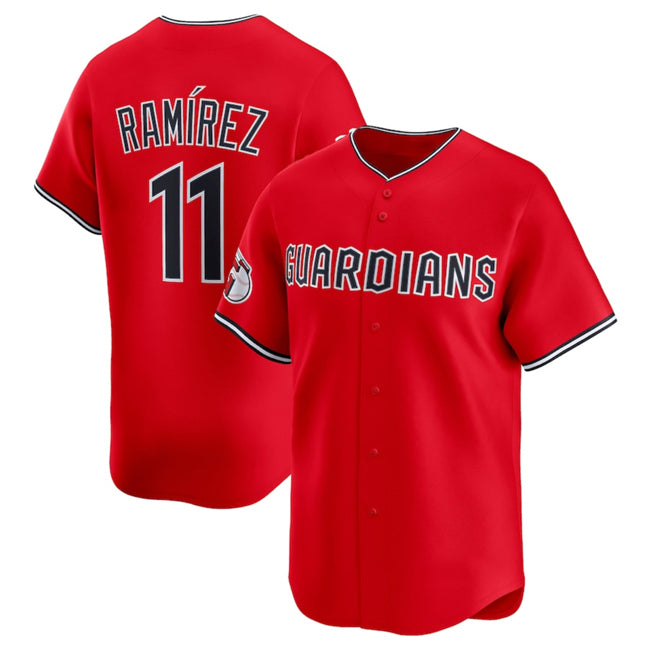 seanshop  Cleveland Guardians #11 Jose Ramirez Red  Alternate Limited Stitched Jersey