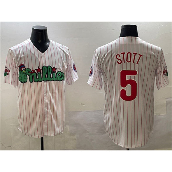 seanshop  Philadelphia Phillies #5 Bryson Stott White  Phanatic Cool Base Stitched Jersey