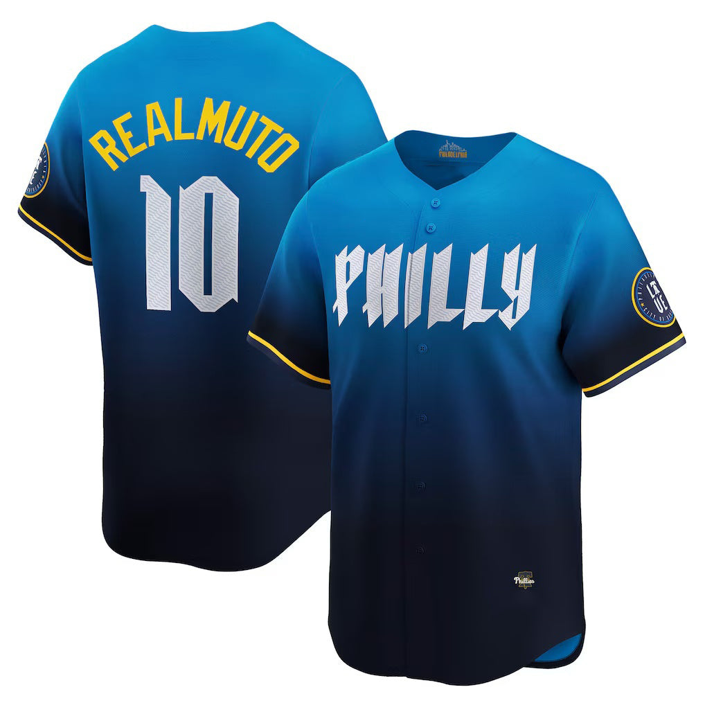 seanshop  Philadelphia Phillies #10 J.T. Realmuto Navy  City Connect Limited Jersey