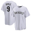seanshop  Colorado Rockies #9 Brenton Doyle White  Home Replica Jersey