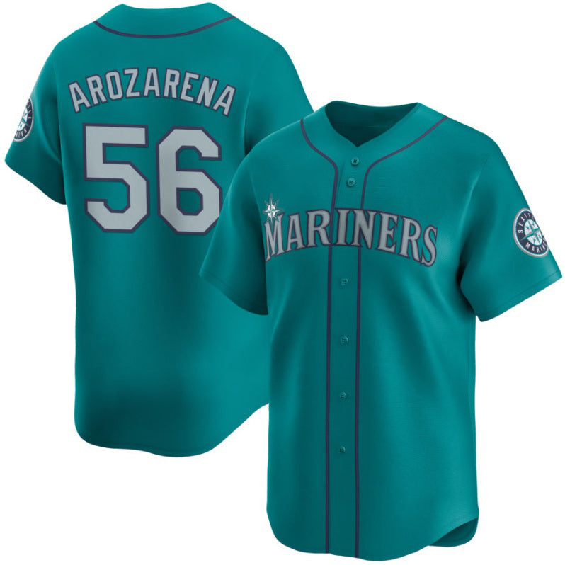 seanshop  Seattle Mariners #56 Randy Arozarena Aqua  Alternate Limited Stitched jersey