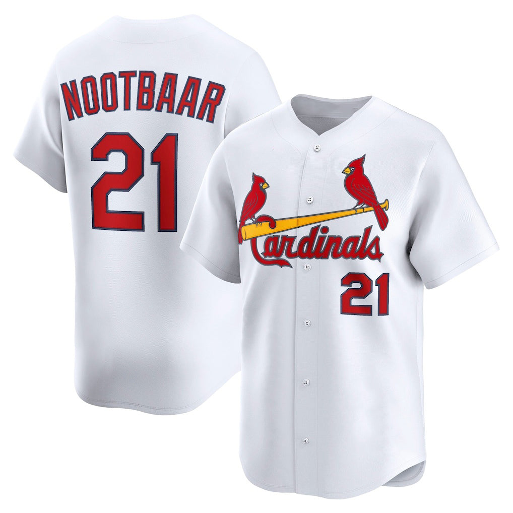 seanshop  St. Louis Cardinals #21 Lars Nootbaar White  Home Limited Player Jersey