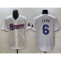 seanshop  Texas Rangers #6 Josh Jung White  2023 World Series Champions Cool Base Jersey