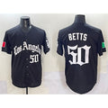 seanshop Los Angeles Dodgers #50 Mookie Betts Black  Mexico 2025 LA Gothic Style With Fernando Patch Vapor Premier Limited Stitched Jersey