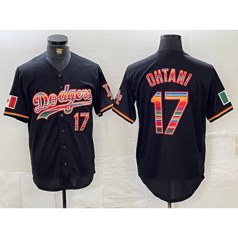 seanshop Los Angeles Dodgers #17 Shohei Ohtani Black  Mexico Cool Base Stitched Jersey