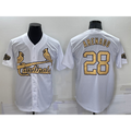 seanshop  St. Louis Cardinals #28 Nolan Arenado White  2022 All Star Stitched Cool Base Jersey