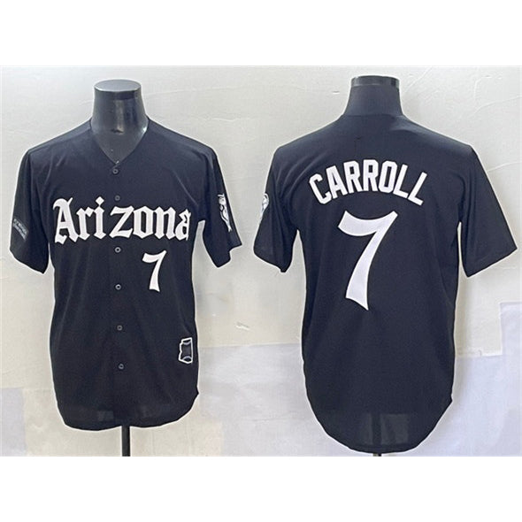 seanshop  Arizona Diamondbacks #7 Corbin Carroll Black  'Gothic Desert Fang Edition' Vapor Limited Stitched Jersey