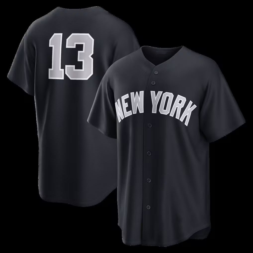 seanshop  New York Yankees #13 Jazz Chisholm Jr. Navy  Alternate Replica Jersey