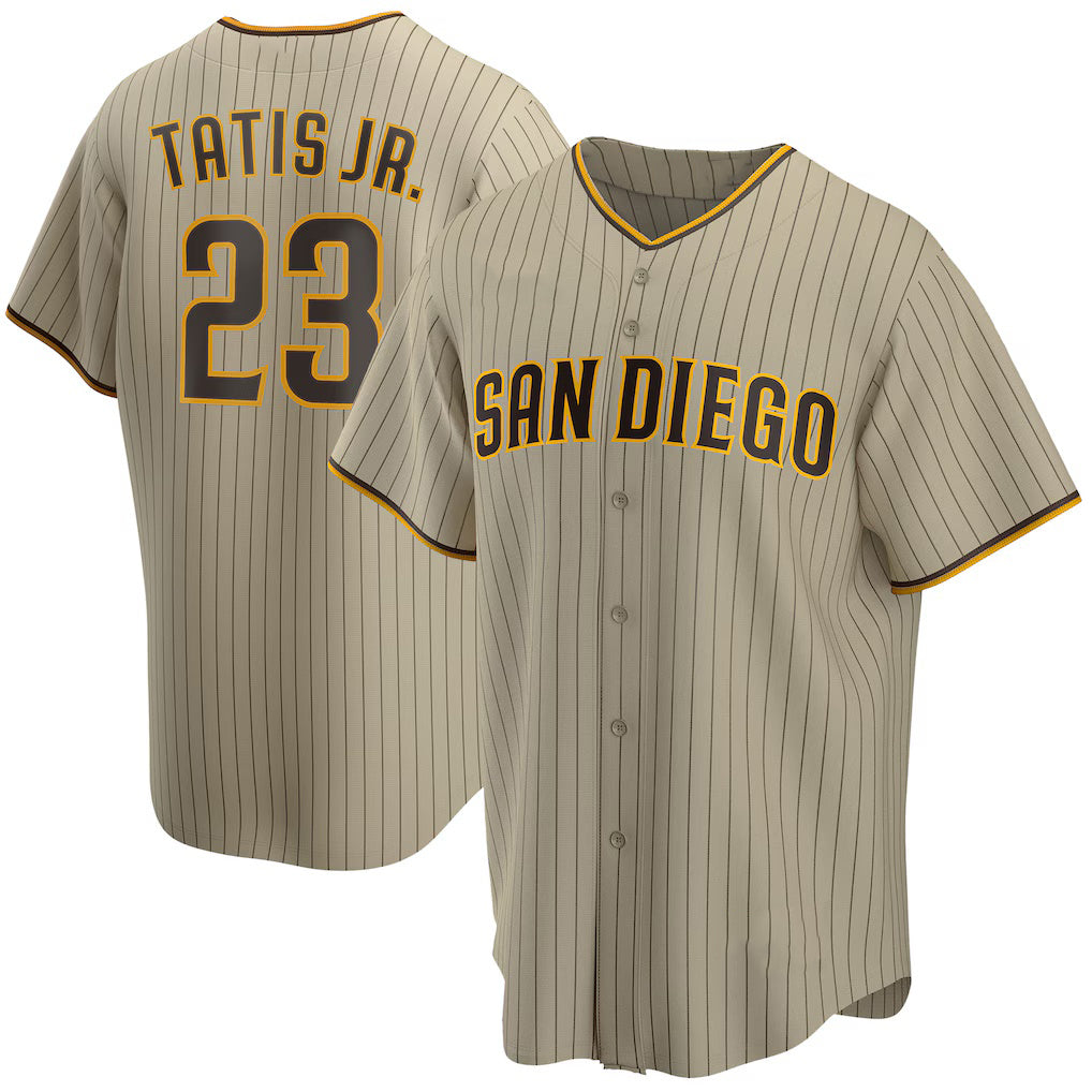 seanshop  San Diego Padres #23 Fernando Tatis Jr. Tan  Alternate Replica Player Jersey
