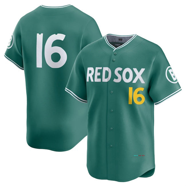 seanshop Boston Red Sox #16 Jarren Duran Green  2025 City Connect Limited Stitched Jersey