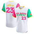seanshop  San Diego Padres #23 Fernando Tatis Jr. White  City Connect Elite Jersey