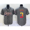 seanshop Houston Astros #3 Jeremy Pena Grey  Gridiron Cool Base Stitched Jersey